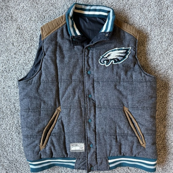 NFL Other - NFL Philadelphia Eagles Reversible Puffer Vest Wool Blend Size XXL